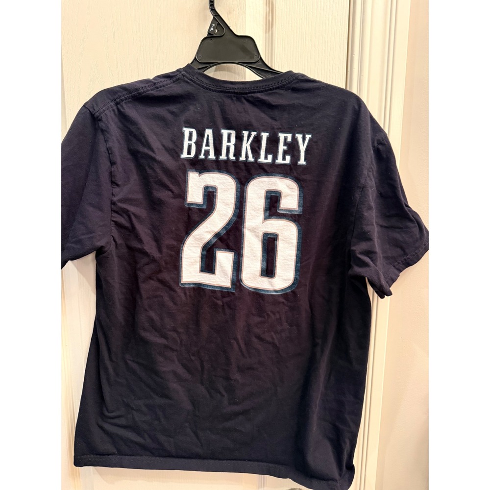 Fanatics Philadelphia Eagles Saquon Barkley 26 Navy Blue T-Shirt Mens Large